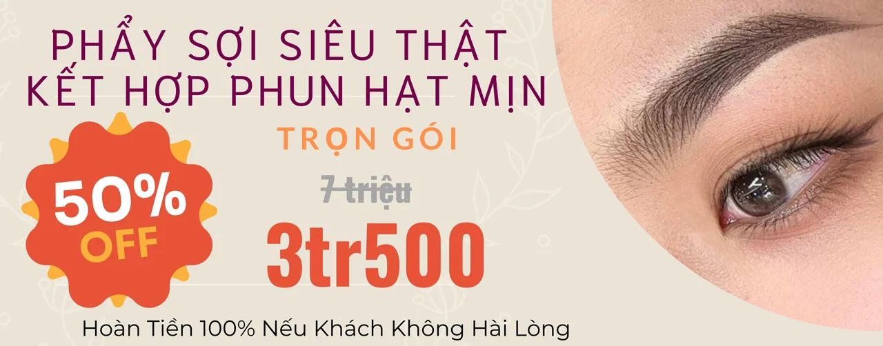 Phẩy Sợi Siêu Thật Kết Hợp Phun Hạt Mịn