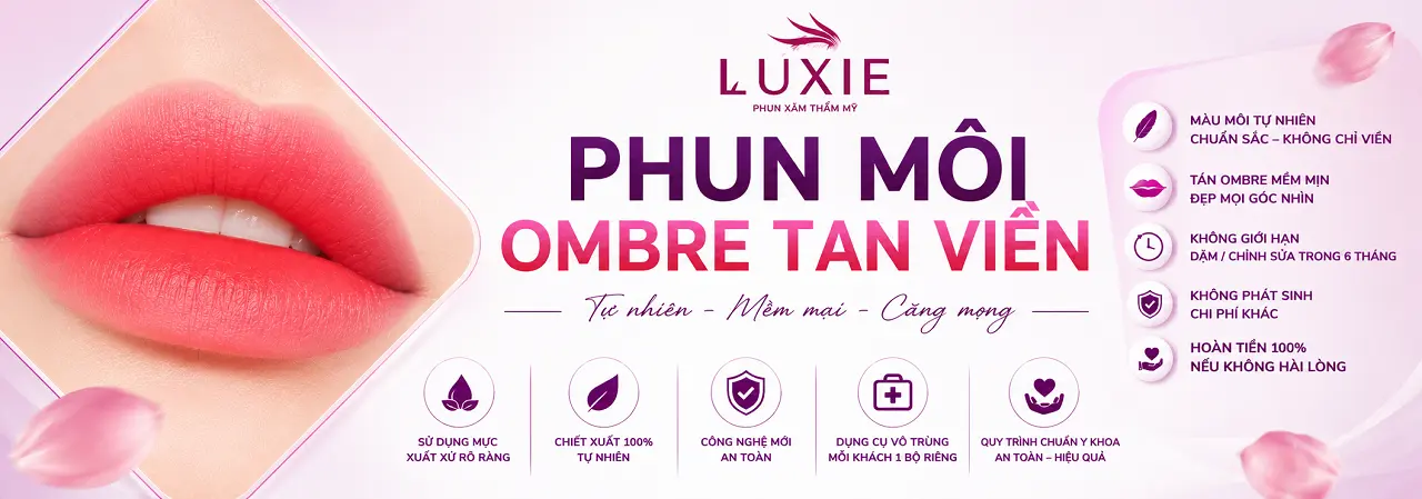 Phun Môi Ombre Tan Viền Tự Nhiên Tại Luxie
