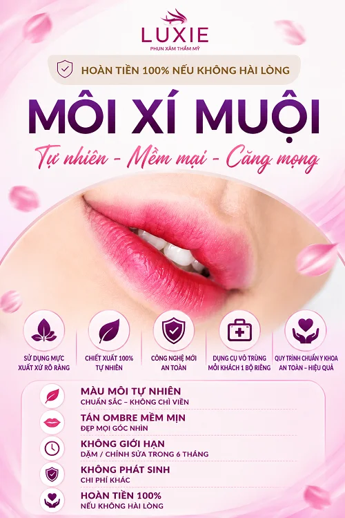Phun Môi Xí Muội Tự Nhiên Tại Luxie