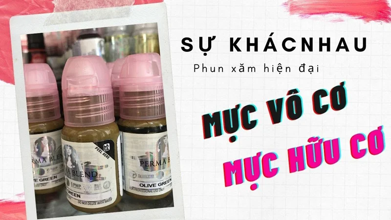 Mực hữu cơ vs Mực vô cơ: Cuộc chiến vương quyền sắc đẹp trong phun xăm thẩm mỹ