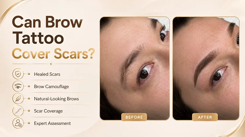 Can brow tattoo really cover eyebrow scars?