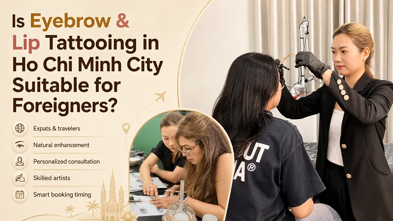 Eyebrow and lip tattooing in Ho Chi Minh City suitable for foreigners Eyebrow and lip tattooing in Ho Chi Minh City suitable for foreigners