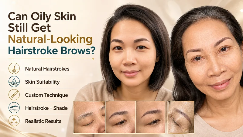Can oily skin still get natural-looking hairstroke brows?
