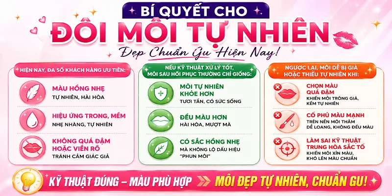 Những yêu cầu để có một đôi môi đẹp tự nhiên khi xử lý phun Những yêu cầu để có một đôi môi đẹp tự nhiên khi xử lý phun