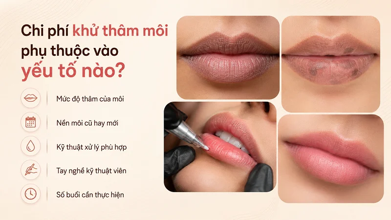 Chi phí khử thâm môi phụ thuộc vào yếu tố nào? Chi phí khử thâm môi phụ thuộc vào yếu tố nào?