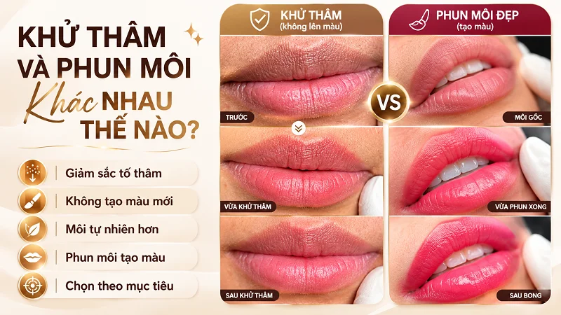 Khử thâm môi không lên màu khác gì phun môi đẹp? Khử thâm môi không lên màu khác gì phun môi đẹp?