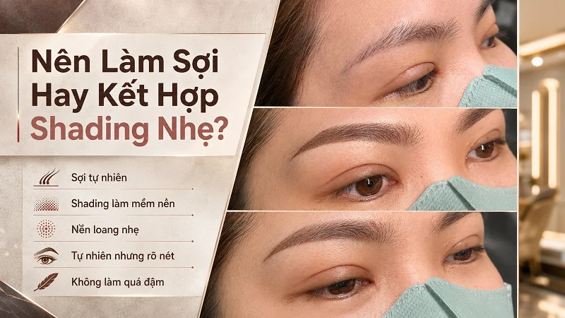 Nên làm sợi hay kết hợp shading nhẹ?