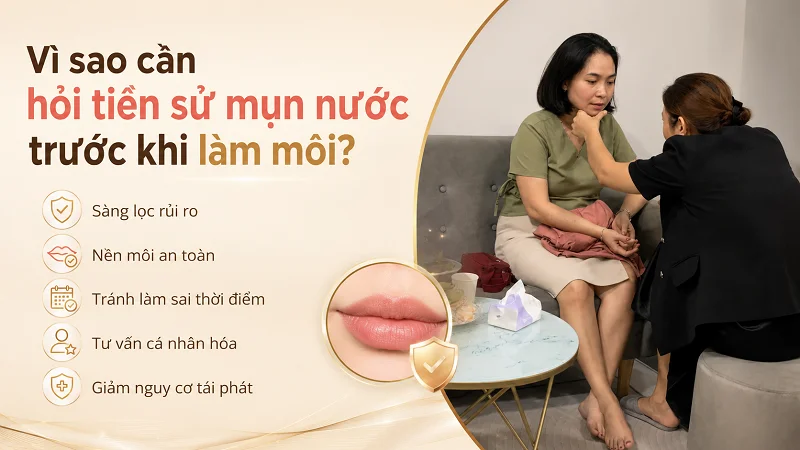 Vì sao Luxie xem tiền sử mụn nước trước khi khử thâm môi? Vì sao Luxie xem tiền sử mụn nước trước khi khử thâm môi?