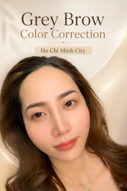 Grey Eyebrow Correction With Shading